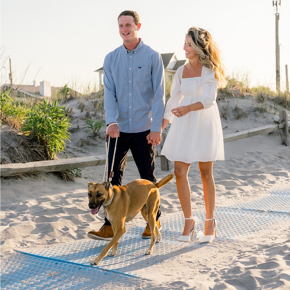 Amazon White Square Neck Puff Sleeve Dress